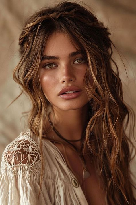 Sunkissed Brunette Hair, Bob Black Women, Sunkissed Brunette, Brunette Hair Ideas, Fluffy Bob, Sunkissed Hair Brunette, Medium Length Wavy Hair, Bob Black, Sun Kissed Hair