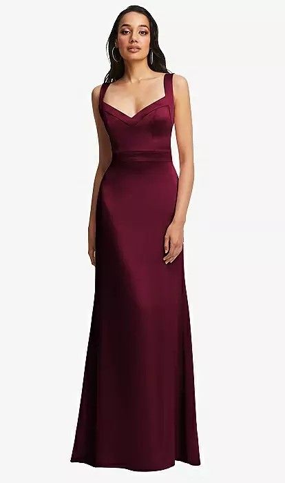 Dark Red Silk Bridesmaid Dress, Dark Red Brides Maids Dresses, Cranberry Satin Bridesmaid Dresses, Pomengrante Bridesmaid Dress, Burgundy Floor-length Evening Maxi Dress, Charmeuse Dress, A Line Maxi Dress, Elegant Bridesmaid Dresses, Exquisite Gowns