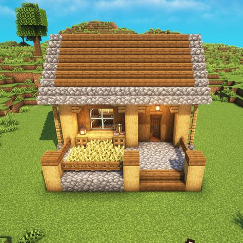 - YouTube Small Village House Design, Simple Minecraft Builds, Minecraft Cabin, Minecraft Roof, Minecraft Small House, Minecraft Base, Minecraft Town, Minecraft Starter House, Modern Minecraft Houses