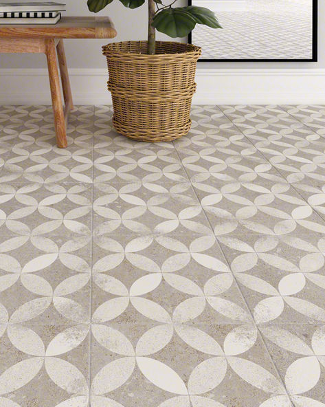 The Arles decorative tiles are a retro style patterened tile perfect for kitchens, bathrooms, hallways and entrances alike. In a classic square small format, the Arles range offers timesless patterns in a soft monochrome tones. Casa Rock, Hall Tiles, Tiled Hallway, Hallway Flooring, Patterned Floor Tiles, Outdoor Tiles, Metroid, Floor Patterns, Nassau