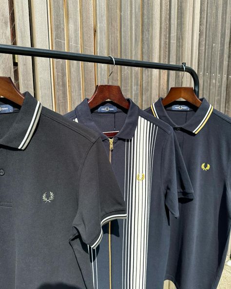 3 new pieces from Fred Perry! Twin Tipped polos in - Ecru and green - White and yellow Ombré full zip through polo shirt Absolute statement pieces from Fred Perry All available instore and online #fredperry Yellow Ombre, Twin Tips, Statement Pieces, Twins, Polo Shirt, Yellow, Wall, Green, White