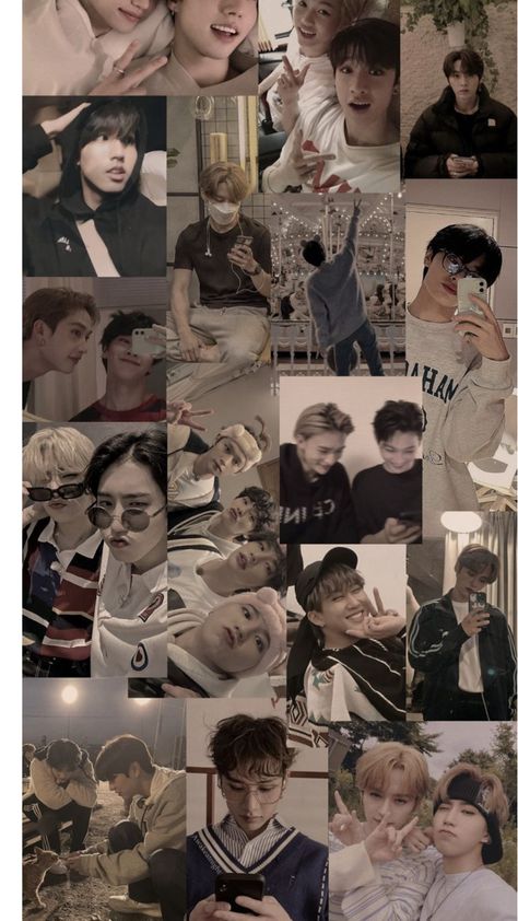 Kids Collage, One Piece Photos, Collage Wallpaper, Korean Bbq, Skz In Cute, Men's Korean Style, Kids Wallpaper, Korean Hairstyle, Korean Street Fashion