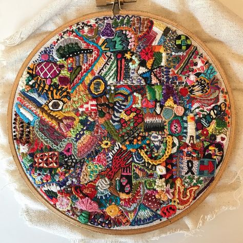 Michelle Anais Beaulieu-Morgan Abstract Embroidery Designs, Steiner Craft, Thread Journal, Embroidery Abstract, Abstract Embroidery, Upcycle Sewing, Embroidered Art, Modern Embroidery, Embroidery Hoop Art