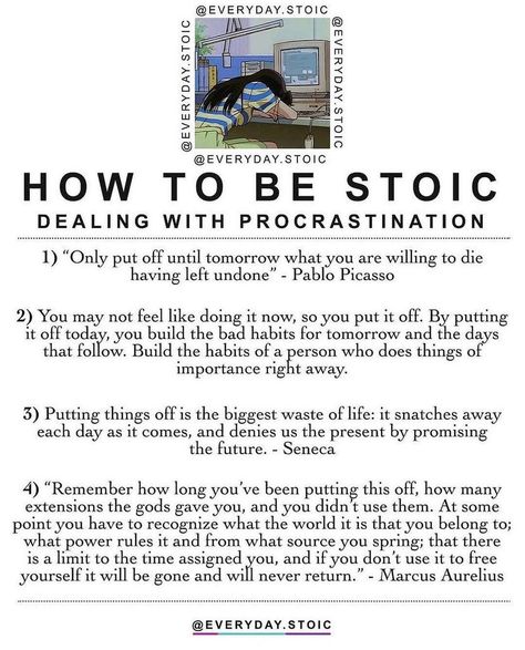 The Everyday Stoic on Instagram: “@theeverydaystoic How do you stop yourself from procrastinating? @theeverydaystoic Stoicism for all.” Notes To Myself, Being A Man, Be Honest With Yourself, Me Time, Mind Body, Philosophy, Improve Yourself, A Man, Things To Come