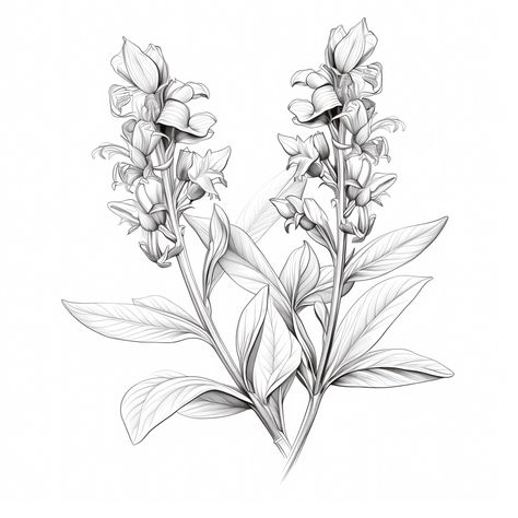 Procreate Salvia Flower Stamps 50 Salvia Flower Procreate Brushes Botanical Procreate Floral Procreate Nature Procreate Brushes - Etsy Sage Flower Drawing, Salvia Flower Tattoo, Salvia Drawing, Salvia Tattoo, Nature Procreate, Salvia Flower, Floral Procreate, Flower Procreate, Procreate Floral