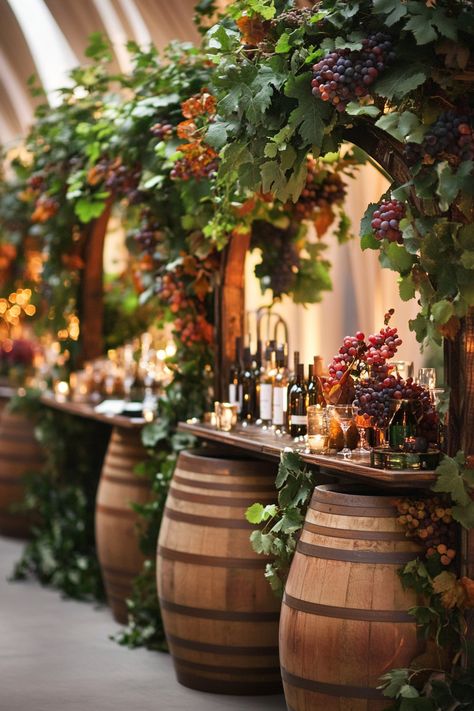 Wedding venue design. Barrel displays with stacked grape arbors and rust-colored wine stations.

Vineyard weddings are magical - the lush greenery, the intoxicating aroma of grapes, and the natural rustic charm. But how do you make your vineyard wedding stand out from the rest? Enter our 30 innovative, rustic wedding design concepts. Dive into this visually pleasing banquet of ideas, masterfully blending the…

Read more: https://tastywed.com/generated-post-30-rustic-vineyard-wedding-setup-design-concepts/ Tuscan Vineyard Wedding, Winery Wedding Colors, Grape Arbors, Wedding Venue Design, Vineyard Wedding Ideas, Tuscan Winery, Rustic Vineyard Wedding, Sophisticated Wedding Invitations, Venue Design