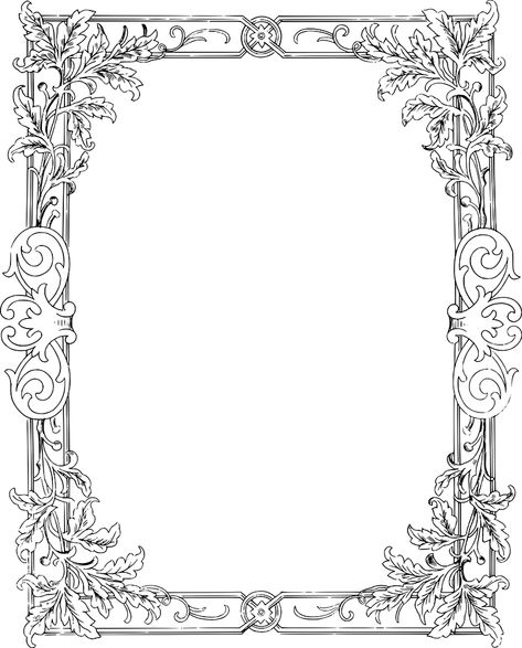 Vector Flourish, Art Border, Frame Drawing, Border Vector, Vintage Borders, Page Borders, Borders And Frames, Clip Art Borders, Ornate Frame