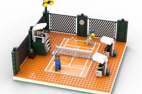 Tennis Stadium, Boy Crafts, Lego Sports, Lego Village, Lego Accessories, Lego Videos, Lego Boards, Lego Diy, Lego Activities