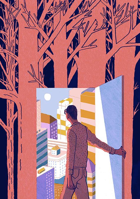 For Plansponsor Magazine. Illustrator: Josh Cochran. Urbanization Illustration, Open Studio Poster, Growing Up Illustration, Josh Cochran, Growing Illustration, Grow Illustration, Real Estate Illustration, Layers Illustration, Real Illustration