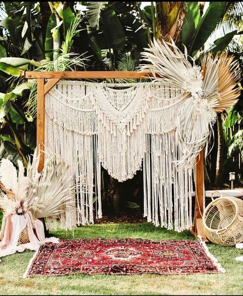 Crafty Wedding, Macrame Banner, Macrame Wedding Arch, Curtain Macrame, Macrame Basket, Hanging Curtain, Macrame Wedding Backdrop, Daughters Wedding, Macrame Table