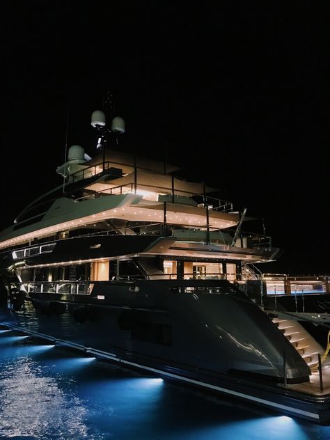 Dark Yacht Aesthetic, Monaco Yacht Aesthetic, Monaco Apartment Aesthetic, Luxury Yacht Aesthetic, Yacht Wallpaper, Black Yacht, Luxury Yacht Party, Monaco Summer, Life Path 5