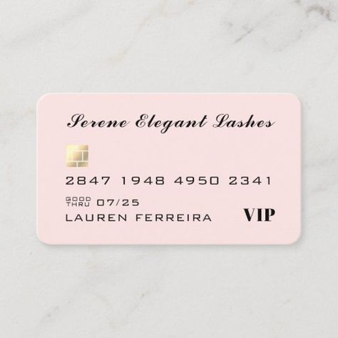 MINIMAL SIMPLE PINK BLUSH THANK YOU LOGO SHOPPING BUSINESS CARD | Zazzle.com Pink Credit Card, Debit Card Design, Credit Card Design, Save The Date Wording, Mastercard Credit Card, Minimalist Business Cards, Membership Card, Fame Dr, Pink Agate