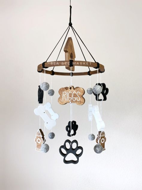 Dog Nursery Theme, Vintage Cowboy Nursery, Puppy Dog Nursery, Puppy Nursery Theme, Hanging Crib Mobile, Cowboy Nursery, Hanging Crib, Puppy Nursery, Dog Nursery