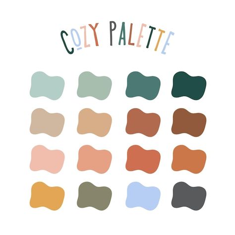 Cozy Pallete Color, Color Pallete, Cozy Autumn, Handmade Jewelry Diy, Autumn Cozy, Jewelry Diy, Vector Photo, Premium Vector, Fall Colors