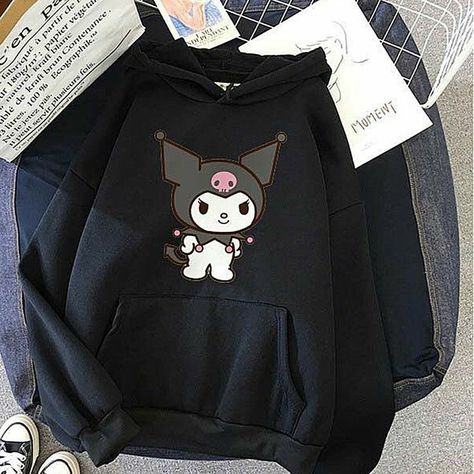 Kuromi Outfit, Kuromi Clothes, Sanrio Clothes, Kitty Clothes, Hello Kitty Clothes, Melody Hello Kitty, Stylish Hoodies, Kawaii Fashion Outfits, Hello Kitty Items