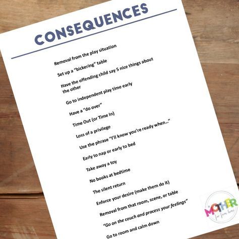 Consequences For Bad Behavior, Kids House Rules, Family Interventions, Mean Mom, Consequence Chart, Authoritative Parenting, Discipline Chart, Boys Activities, Behavior Consequences