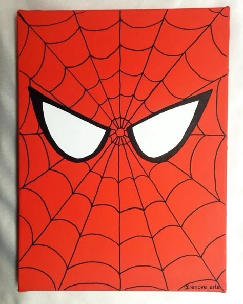 Spider Man Painting Ideas, Spider Man Canvas Painting, Spiderman Painting On Canvas, Spider Man Dibujo, Spiderman Canvas Art, Spider Man Painting, Spiderman Canvas, Spiderman Painting, Mini Tela