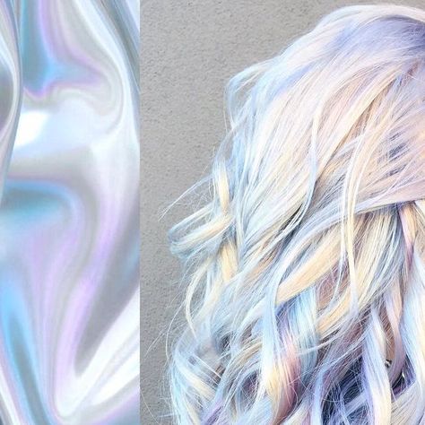 Melody & Mike Lowenstein on Instagram: "Holographic Hair 💿 5 Years Later & Still Keeps Us Inspired. Color Using @pravana Vivids Pastels Luscious Lavender, Blissful Blue & Clear. Styled With @ghd_northamerica  . . . .  . #behindthechair  #rossmichaelssalon  #bremerton #goth #mua  #seattle #seattlesalon #seattlehair #seattlestylist  #sephora  #pravana #pravanacollective #pastel  #platinumblonde #pastelgoth  #platinum #manga #scenehair #hottopic #platinumhair #holographic #holographichair #pastelaesthetic #pastelhair" Sky Blue Hair, Pastel Highlights, Holographic Hair, Opal Hair, Pravana Vivids, Hair Color Pastel, Coloring Ideas, Lavender Hair, Platinum Hair