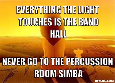 Percussion room Marching Band Percussion Jokes, Percussion Jokes, Funny Band Jokes, Color Guard Memes, Marching Band Jokes, Funny Band, Marching Band Memes, Band Problems, Musician Humor