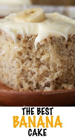 The Best Banana Cake, Banana Sheet Cakes, Best Banana Cake, Collage Recipes, Banana Dessert Recipes, Lemon Cream Cheese Frosting, Lemon Cream Cheese, Bolo Fit, Banana Cake Recipe