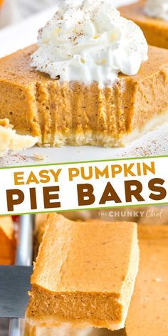 Bars With Shortbread Crust, Pumpkin Pie Bars Recipe, Classic Pumpkin Pie, Pie Bar Recipes, Pumpkin Pie Bars, Easy Pumpkin Pie, Pie Flavors, Pumpkin Bars, Pumpkin Recipes Dessert