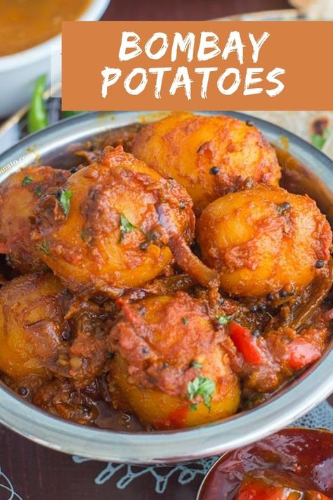 Bombay Aloo Recipe, Bombay Potato Recipe, Bombay Potatoes, Aloo Recipes, Vegetarian Comfort Food, Potato Recipes Side Dishes, Shrimp Recipes For Dinner, Spicy Snacks, Indian Snack Recipes