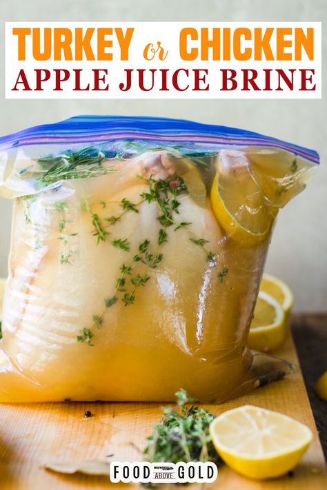 Turkey Brine Recipes Easy, Brine For Chicken, Brine Recipes, Smoked Recipes, Chicken Apple, Turkey Brine Recipes, Grilling Ideas, Smoked Turkey Recipes, Brine Chicken