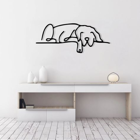 Dog Wall Art - Stylish Metal Design for Dog Lovers and Farmhouse Decor • Kritter Kommunity Metal Dog Art, Dog Wall Decor Ideas, Dog Bedroom Decor, Dog Room Decor, Dog Washing Station, Clinic Design, Dog Wall Art, Outdoor Wall Decor, Dog Mom Gifts