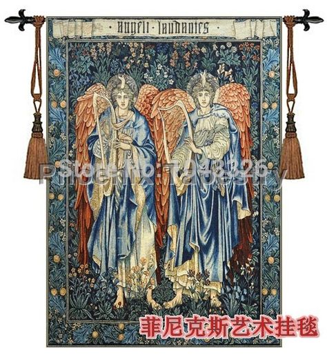 120*85cm Angel play the zither fashion Home cotton textile decorative fabric tapestry PT-45 French Country Wall Decor, Burne Jones, Medieval Tapestry, Gold Wall Decor, Country Wall Decor, Traditional Interior Design, Gold Wall Art, Tapestry Art, Country Farmhouse Decor