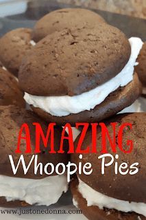 Whoopie Pies Recipe, Whoopee Pie, Whoopie Pie Filling, Whoopie Pie Recipe, Chocolate Whoopie Pies, Pie Filling Recipes, Whoopie Pie, Easy To Make Desserts, Cream Filling