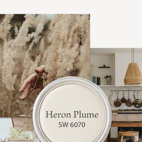 Sherwin-Williams on Instagram: "Make it a warm white summer with our July Color of the Month. Is Heron Plume SW 6070 your next painting project color? To find out, order a free color chip at our link in bio." Heron Plume Sherwin Williams, Heron Plume, July Colors, Color Of The Month, Dining Room Spaces, Color Chip, Colors For Home, Color My World, House Wall