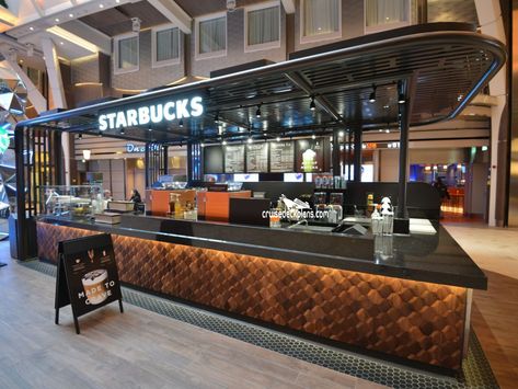 Starbucks Bar Design, Starbucks Cafe Interior, Starbucks Interior Design, Starbucks Counter, Starbucks Interior, Starbucks Pictures, Starbucks Design, Symphony Of The Seas, Ship Pictures