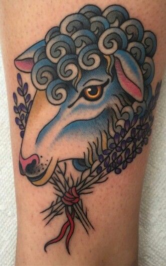 Black Sheep Tattoo, Lamb Tattoo, Sheep Tattoo, Traditional Tattoo Flash Art, Geometric Tattoo Arm, King Tattoos, Traditional Tattoo Sleeve, Quality Tattoo, Japanese Sleeve Tattoos