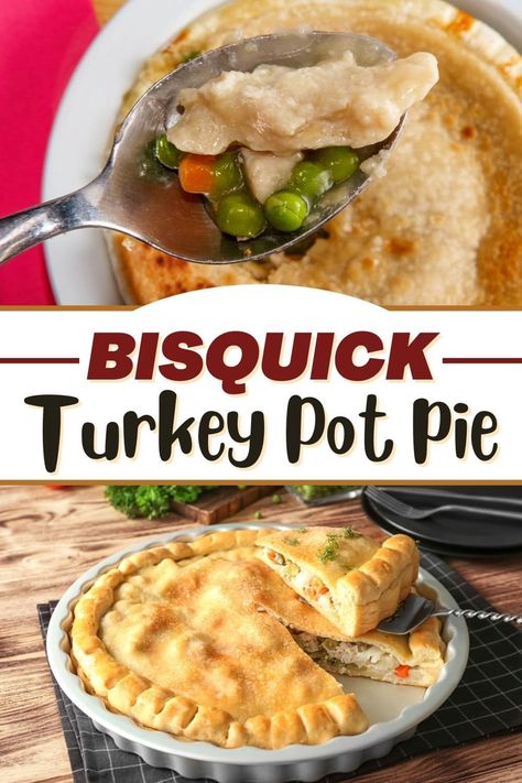 Not sure what to do with all that leftover Thanksgiving turkey? This Bisquick turkey pot pie is exactly what you'll need. Learn how to make this easy, delicious recipe today. Turkey Pot Pie With Bisquick, Turkey Pot Pie Recipe Easy Bisquick, Bisquick Turkey Pot Pie, Turkey Pot Pie Recipe Easy, Easy Leftover Turkey Recipes, Pot Pie Recipe Easy, Turkey Pot Pie Recipe, Turkey Pie, Easy Chicken Pot Pie Recipe