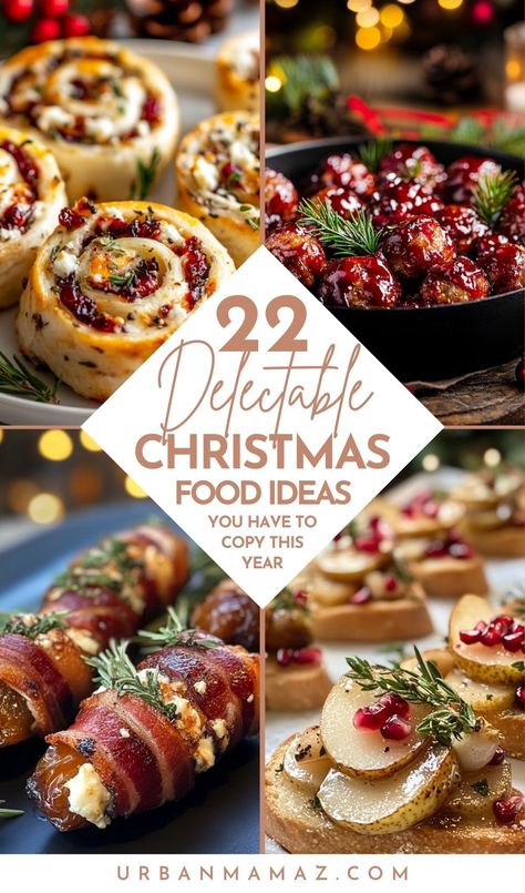 Looking for delectable Christmas food ideas you have to copy this year? Check out these 22 delicious Christmas food ideas for your party this year. Christmas Family Food Ideas, Kitchen Island Food Display Party Christmas, Christmas Night Food Ideas, Food For A Christmas Party, Cool Christmas Recipes, Tiered Appetizer Display, Christmas Evening Food, Thai Christmas Food, Christmas Food Make Ahead