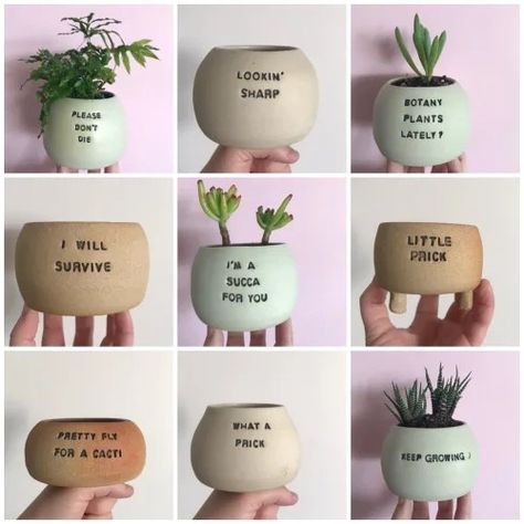 Succulent Sayings, Clay Plant Pots, Technology Website, Hannah Brown, Plant Pot Design, Plant Pot Diy, Painted Pots Diy, Painted Plant Pots, Painted Flower Pots