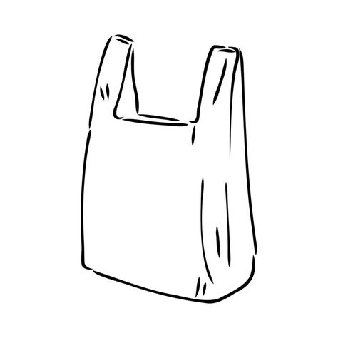 plastic bag vector sketch Plastic Bags Art, Plastic Bag Sketch, Grocery Bag Drawing, Plastic Bag Tattoo, Plastic Bag Illustration, Plastic Bag Drawing, Shopping Bag Drawing, Paper Bag Drawing, Bags Tattoo