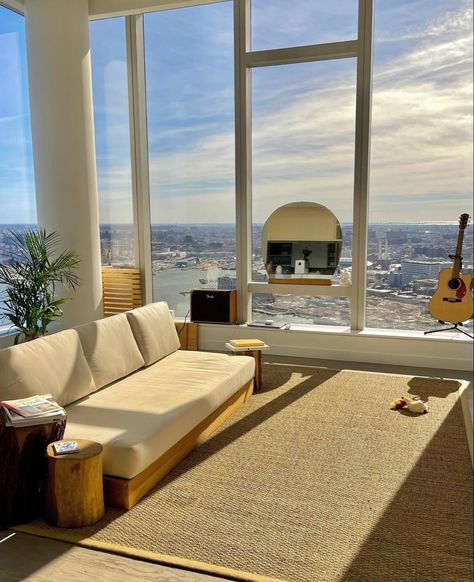 Mai Pham, City Apartment Decor, Nyc Penthouse, Office Waiting Rooms, Wall Decoration Ideas, Apartment View, New York City Apartment, Dream Apartment Decor, Grey Home Decor