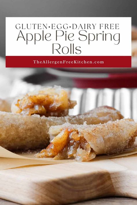 Apple Pie Spring Rolls In an Air Fryer Crispy Rice Paper Rolls Air Fryer, Baked Apple Pie Rice Paper Rolls, Apple Pie Spring Rolls, Apple Spring Rolls, Rice Paper Apple Pie, Apple Pie Rice Paper Rolls Air Fryer, Apple Rice Paper Rolls, Spring Roll Dessert Recipes, Rice Paper Air Fryer Recipes