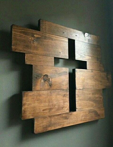 Rustic Cross Wall Decor, Diy Wall Cross, Fall Woodworking Projects, Cross Wood Projects, Wooden Crosses Diy, Wood Crosses Diy, Church Wall Decor, Wooden Cross Crafts, Rustic Wood Cross