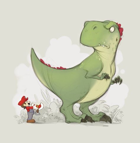 . Baby Spiderman, Dinosaur Illustration, Mario Nintendo, Dragon Illustration, Dinosaur Funny, Funny Phone Wallpaper, Childrens Illustrations, Children's Book Illustration, Animal Illustration