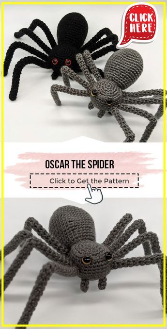 Free Crochet Patterns For Spiders, Crochet Halloween Spider, Crochet Halloween Patterns Free Crafts, Free Crochet Spider Pattern, Crochet Spider Free Pattern, Easy Crochet Halloween Patterns Free, Crochet Spider Pattern Free, Spider Crochet Pattern Free, Free Crochet Halloween Patterns