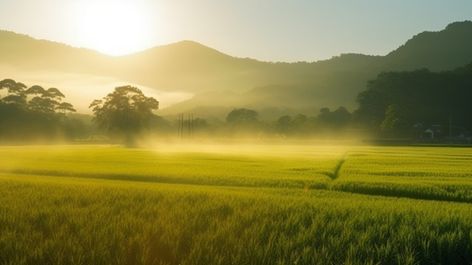 a field illuminated by the morning sun,hd photography photo,sky,plant,atmosphere,mountain,natural landscape,cloud,sunlight,fog,sunrise,atmospheric phenomenon Sunlight Landscape Photography, Fog Sunrise, Hd Photography, Atmospheric Phenomenon, Sky Background, The Mist, Morning Sun, Natural Landscape, Photography Photos