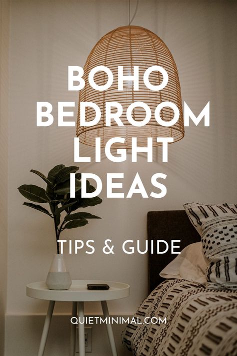 boho bedroom light ideas Boho Light Fixture Bedrooms, Boho Bedroom Light Fixture, Rattan Pendant Light Bedroom, Plug In Pendant Light Bedroom, Bedroom Lighting Ideas Hanging, Bedroom Light Ideas, Boho Bedroom Lamp, Hanging Light Fixtures Bedroom, Minimal Boho Bedroom