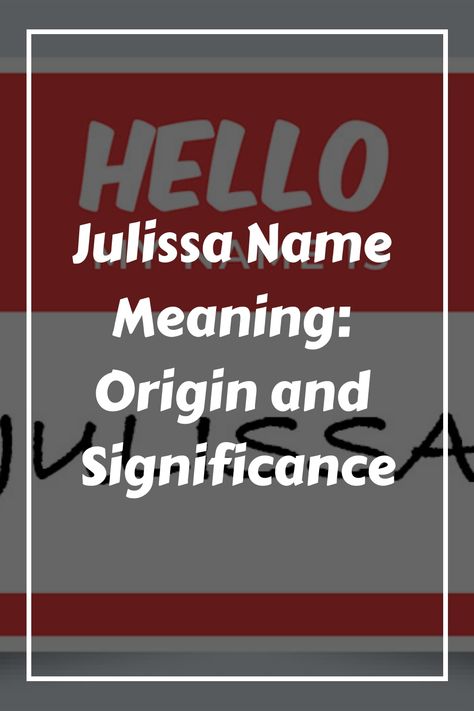 If you’re looking for a unique and beautiful name for your baby girl, Julissa might be the perfect choice. This name has an interesting origin that combines S Meaning, Biblical Names, Beautiful Name, Name Origins, Meaningful Names, Cute Nicknames, Modern Names, Classic Names, Family Finance