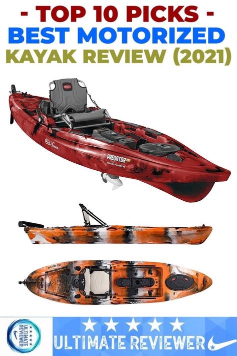 10 Best Motorized Kayak review Motorized Kayak, Kayak Trolling Motor, Lake Toys, Fishing Kayak, Jon Boat, Trolling Motor, Cool Boats, Classic Accessories, Camping Fun