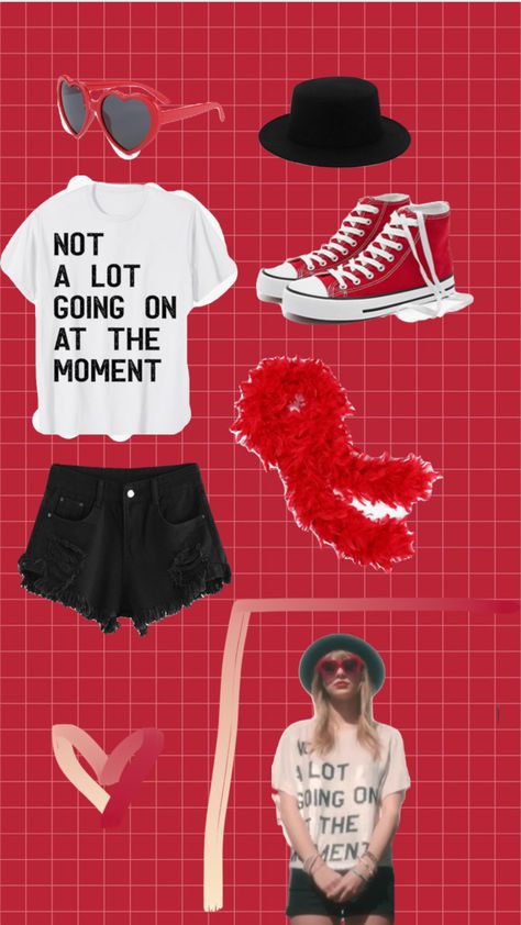 Taylor Swift Red Era Costume Taylor Swift Red 22 Outfit, Red Costume Taylor Swift, Taylor Swift Concert Outfit Ideas Red Era, Taylor Swift Eras Group Costume, Taylor Swift Hat Red, Red Hat Taylor Swift, Red Album Outfits Taylor Swift, Taylor Swift 22 Halloween Costume, Red Taylor Swift Halloween Costume