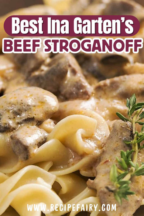 Indulge in the creamy comfort of Ina Garten’s Beef Stroganoff, where every bite is a journey into extraordinary flavors. A beloved staple in my kitchen, this recipe transforms the ordinary into something truly unforgettable. Join me in savoring the rich and heartwarming delight that's sure to impress at any table. Click now for the extraordinary experience! Ina Gardner Recipes, Taste Of Home Beef Stroganoff, German Beef Stroganoff Recipe, Small Batch Beef Stroganoff, Betty Crocker Beef Stroganoff Recipe, Beef Stroganoff Ina Garten, Beef Stroganoff With Stew Meat Stove Top, Steak And Potatoes Casserole, Stove Top Stroganoff Recipe