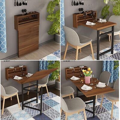 Foldable Table Ideas, Murphy Kitchen Table, Smart Dining Table, Dining Table Space Saving, Space Saving Furniture Tiny Houses, Folding Kitchen Table, Table Space Saving, Murphy Table, Compact Dining Table