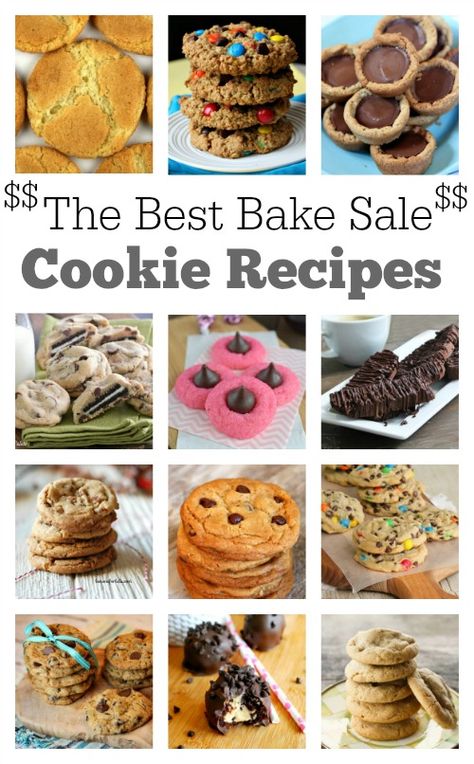 Best Cookie Recipes for a Bake Sale- these are going to be the cookies that bring in the most cash for your event:  Snickerdoodles, Monster Cookies, Peanut Butter Cup Cookies, M&M Cookies, Perfect Chocolate Chip Cookies, Oreo-Stuffed Chocolate Chip Cookies, Oatmeal Chocolate Chip Cookies and MORE! Oreo Cups, Chocolate Chip Cookies Oatmeal, Cookies Oatmeal Chocolate Chip, Bake Sale Sign, Bake Sale Cookies, Bake Sale Desserts, Bake Sale Treats, Oreo Stuffed Chocolate Chip Cookies, Cup Cookies